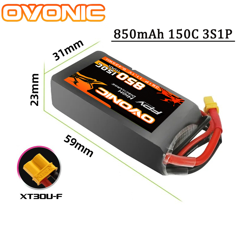 Batteria Lipo OVONIC 150C 850m - Drone Battery Li-Ion recensione e prezzo